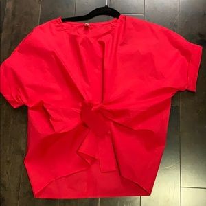 Red top with front tie